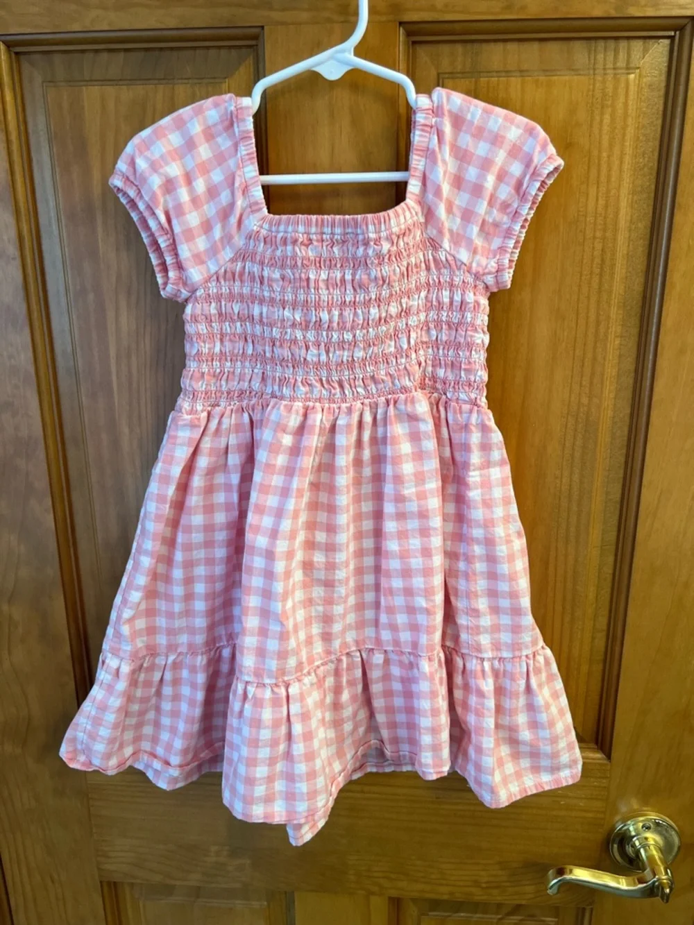 The Children's Place Pink Gingham Smocked Sundress - Picture 2 of 3